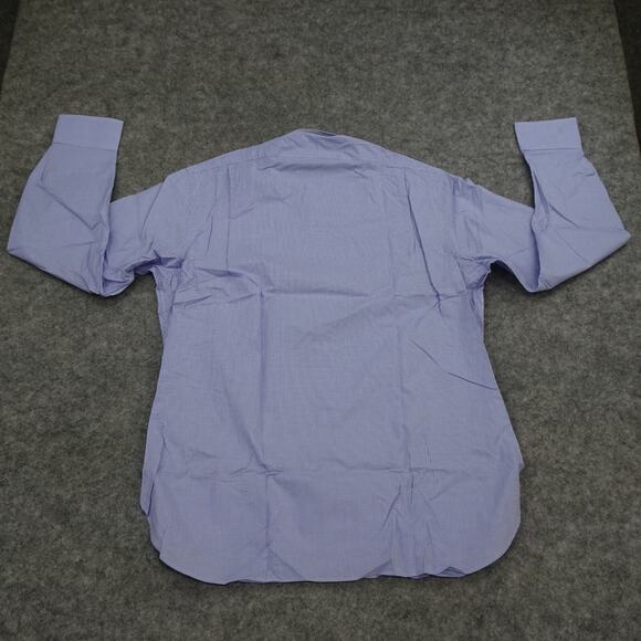 Polo‎ Ralph Lauren Button Up Shirt Mens 16 40 41 Blue White Regent Fit Dress D - Picture 11 of 13